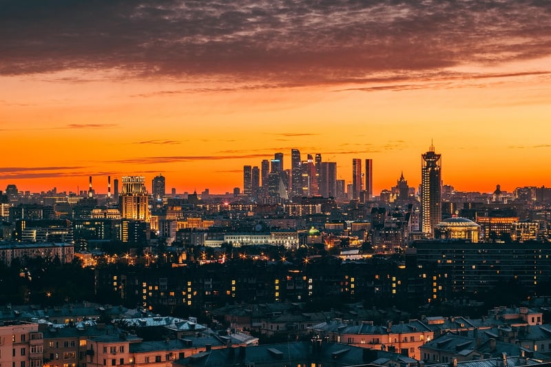 City skyline at night